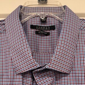 Synergy Performance Red and Blue Checkered Men's Shirt